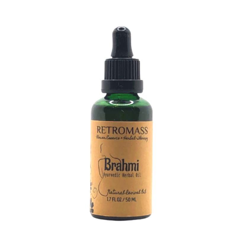 Brahmi Oil - Ayurvedic Herbal Remedy - Certified Organic by Retromass